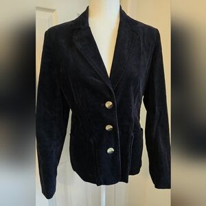 GAP Women's Velvet Black Blazer Vintage Size Medium